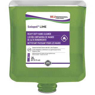SC Johnson Solopol Medium Heavy-Duty Hand Wash, Lime Scent, 67.6 fl oz (2 L), 4 / Carton (SJNLIM2LT)