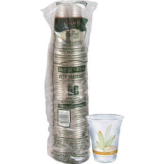 SOLO® Eco-Forward RPET Clear Cold Cups - 16 fl oz - 50 / Pack - Clear (SCCRTP16DBARE)