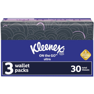 Kleenex® Slim Wallet Facial Tissues - 3 Ply - White - Soft, Durable, Thick, Absorbent, Strong, Moisture Resistant, Portable, Disposable, Eco-friendly, Comfortable, Fragrance-free - For Office, Travelling, Room, Bathroom, Kitchen - 1 Each (KCC35533)