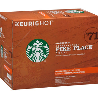 Starbucks® K-Cup Pike Place Roast Coffee, Compatible with Keurig Brewer, Medium, 24/Box, 4/Carton (SBK12434812CT)