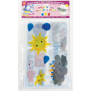 Ashley Smart Poly Weather Mini Bulletin Set - Theme/Subject: Fun - Skill Learning: Weather, Season, Month, Day, Week - 100 / Carton (ASH96008)