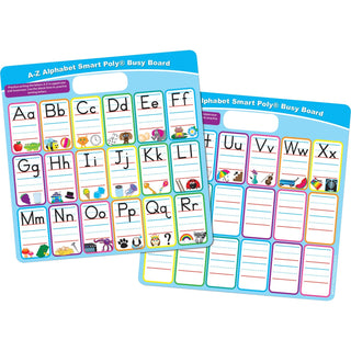 Ashley ABC Fill In Smart Poly Busy Board - 10.8" (0.9 ft) Width x 10.8" (0.9 ft) Height - Poly-coated Cardboard Surface - Square - Each (ASH98007)