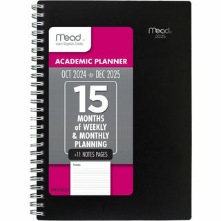 Mead Thicket Monthly Desk Pad Calendar, Compact, 17 3/4" x 11", Weekly/Monthly, 12 Month, January 2025 - December 2025 (AAGCRW42005)