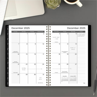 Mead Thicket Monthly Desk Pad Calendar, Compact, 17 3/4" x 11", Weekly/Monthly, 12 Month, January 2025 - December 2025 (AAGCRW42005)