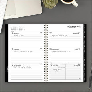 Mead Thicket Monthly Desk Pad Calendar, Compact, 17 3/4" x 11", Weekly/Monthly, 12 Month, January 2025 - December 2025 (AAGCRW42005)