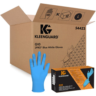 KleenGuard™ G10 Blue Nitrile Gloves - Large Size - Blue (KCC54423CT)