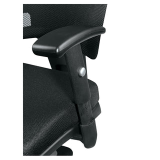 Alera® Epoch Series Fabric Mesh Multifunction Chair, Supports up to 275 lbs, Black Seat/Black Back, Black Base (ALEEP42ME10B)