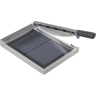 Swingline® ClassicCut Guillotine Glass Trimmer - 15 Sheet Cutting Capacity - 12" Cutting Length - Safety Latch - Tempered Glass - Gray (SWI10013)