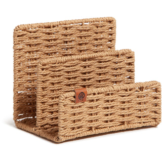U Brands Woven Letter Sorter - 2 Compartment(s) - Sturdy - Brown (UBR6088U0112)