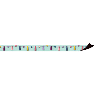 Teacher Created Resources Magnetic Board Border - Magnetic - Pom-Poms and Tassels - Durable, Reusable - 1.50" Depth x 24" Length (TCR77568)