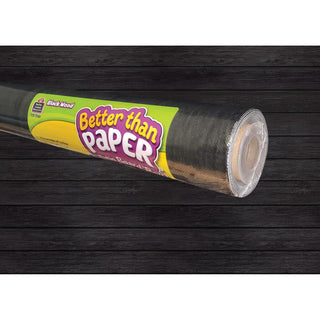 Teacher Created Resources Bulletin Board Roll - Bulletin Board, Poster, Student - 12 ftHeight x 48"Width - 1 Roll - Black Wood - Fabric (TCR77453)