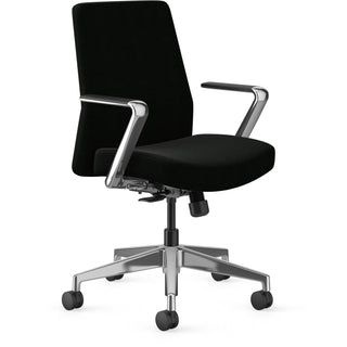 HON® Cofi Managerial Chair - Mid Back - 5-star Base - Black - Armrest (HONCMUY0W40SLP)