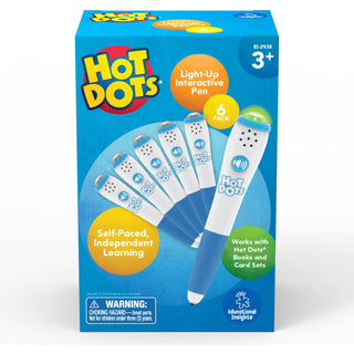 Hot Dots Light-Up Interactive Pen, Pack of 6 - Theme/Subject: Fun - Skill Learning: Sound, Audio Feedback, Visual, Light - 3-7 Year (EII2438)