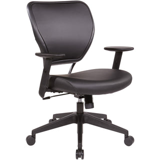 Office Star 5500 Dillon Back & Seat Managers Chair - Black Vinyl Seat - Black Vinyl Back - 5-star Base - Armrest (OSP5500DR107)
