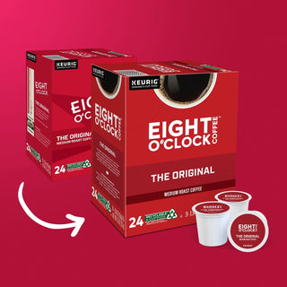 Eight O'Clock® K-Cup Original Coffee, Compatible with Keurig Brewer, Medium, 24/Box (GMT0657)