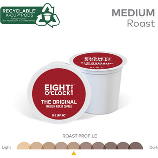 Eight O'Clock® K-Cup Original Coffee, Compatible with Keurig Brewer, Medium, 24/Box (GMT0657)