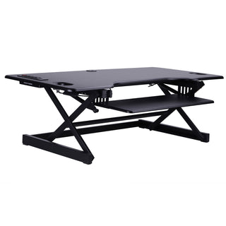 Rocelco Sit/Stand Desk Riser - 45 lb Load Capacity - 20", x 45.8" x 23.8" Depth - Black (RCLRDADRB46A)