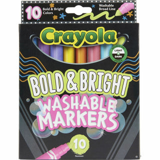 Crayola® Bright/Bold Broad Line Markers, Broad Marker Point, Assorted Pack (CYO587735)