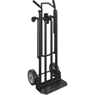 Cosco® 2-in-1 Hybrid Hand Truck, 800 lb Capacity, 4 Casters, Steel, x 18" Width x 16" Depth x 46" Height, Steel Frame, Black (CSC12217BLK1E)
