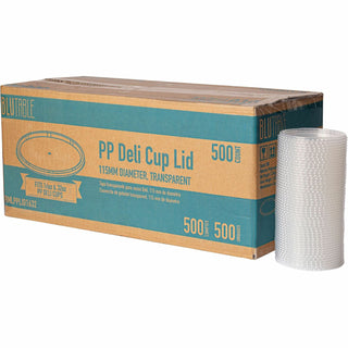 BluTable 16 oz/32 oz Round Deli Tub Container Lids, Polypropylene, 500/Carton, Clear (RMLPPLID1632)