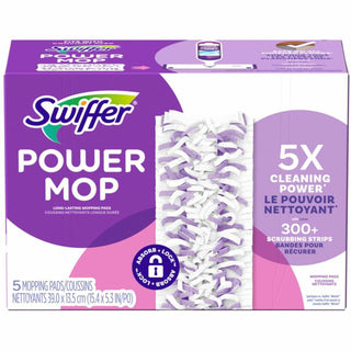 Swiffer® PowerMop Mopping Pads, Purple, 5/Box (PGC08188)