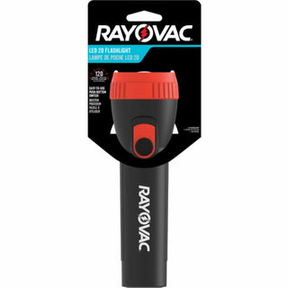 Rayovac® General Purpose LED Flashlight, LED, 2.0, Battery, Black, Red (RAYROVLC1L2D1)