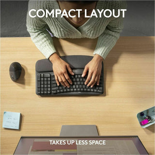 Logitech Wave Keys for Business Ergonomic Wireless Keyboard (LOG920012058)