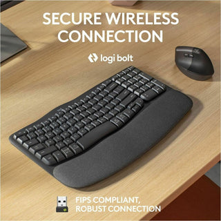 Logitech Wave Keys for Business Ergonomic Wireless Keyboard (LOG920012058)