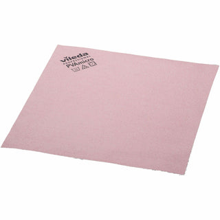 Vileda Professional PVAmicro Cleaning Cloths, Cloth, 14" Width x 15" Length, 5/Pack, Red (VLD143591)