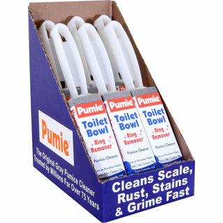 Pumie® Toilet Bowl Ring Remover with Handle, Pumice, Gray, 6/Carton (PUMJAN6)