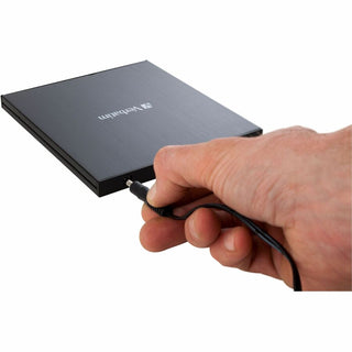 Verbatim Blu-ray Writer, External, 1, Black, BD-R, CD-R, DVD+R, DVD-R Support/24x CD Write/6x BD Write/8x DVD Write, USB 3.2 Gen 1, USB 2.0, Slimline, BUS Powered (VER43890)