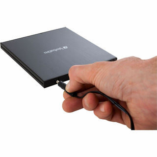 Verbatim Blu-ray Writer, External, 1, Black, BD-R, CD-R, DVD+R, DVD-R Support/24x CD Write/6x BD Write/8x DVD Write, USB 3.2 Gen 1, USB 2.0, Slimline, BUS Powered (VER43890)