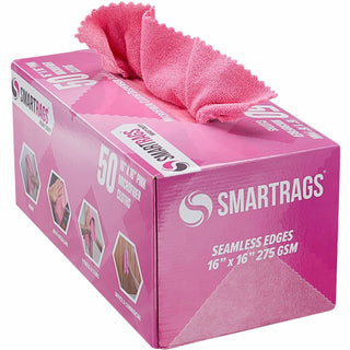 Monarch Smart Rags Microfiber Cloths, Pink, 16" x 16", 275 GSM, 50/Box (MONM930P)