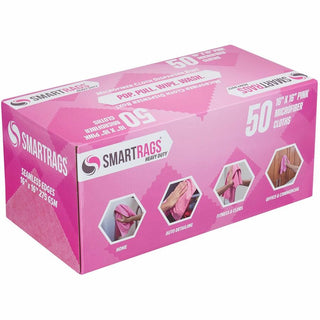 Monarch Smart Rags Microfiber Cloths, Pink, 16" x 16", 275 GSM, 50/Box (MONM930P)