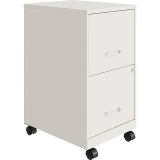 NuSparc Mobile File Cabinet, 14.2" Width x 18" Depth x 26.5" Height, White, Painted Steel (NPRVF218AMWE)