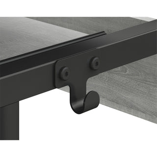 NuSparc Mobile Computer Workstation w/Keyboard Tray, Weathered Charcoal Laminate, Black Top, 110 lb Capacity (NPRWS100AMWC)