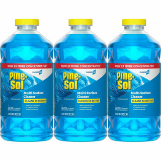 Pine-Sol Multi-Surface Cleaner Concentrate, 80 fl oz (2.5 quart), Sparkling Wave Scen, 3/Carton (CLO60609)