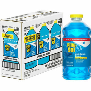 Pine-Sol Multi-Surface Cleaner Concentrate, 80 fl oz (2.5 quart), Sparkling Wave Scen, 3/Carton (CLO60609)