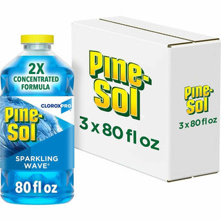 Pine-Sol Multi-Surface Cleaner Concentrate, 80 fl oz (2.5 quart), Sparkling Wave Scen, 3/Carton (CLO60609)