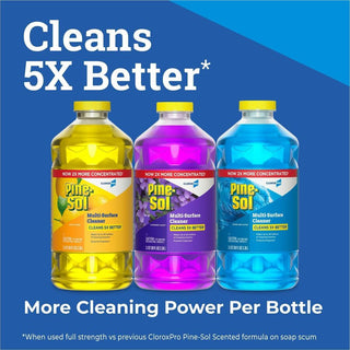 Pine-Sol Multi-Surface Cleaner Concentrate, 80 fl oz (2.5 quart), Sparkling Wave Scen, 3/Carton (CLO60609)