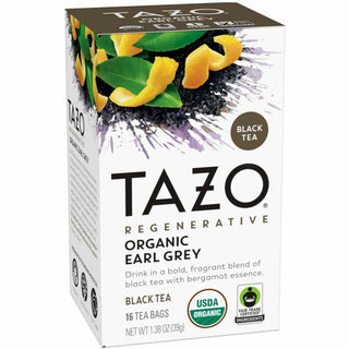 Tazo Regenerative Organic Earl Grey Black Tea Bag, Black Tea, 16/Box (TZO00352BX)