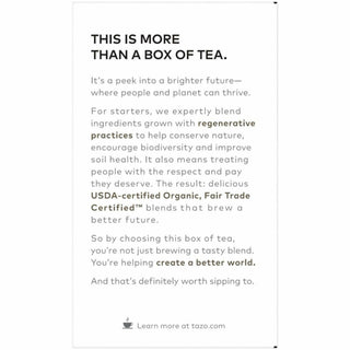 Tazo Regenerative Organic Earl Grey Black Tea Bag, Black Tea, 16/Box (TZO00352BX)