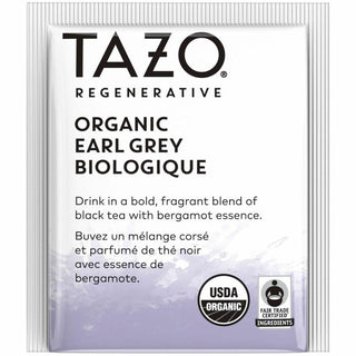 Tazo Regenerative Organic Earl Grey Black Tea Bag, Black Tea, 16/Box (TZO00352BX)