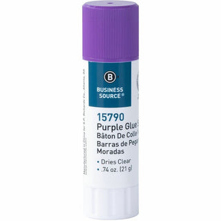 Business Source Bulk Purple Glue Sticks, 0.74 oz, 12/Box, Purple (BSN15790)