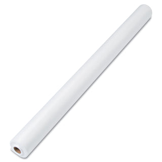 Tablemate® Linen-Soft Non-Woven Polyester Banquet Roll, Cut-To-Fit, 40" x 50ft, White (TBLLS4050WH)