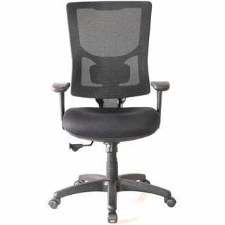 Lorell Conjure High-Back Swivel/Tilt Office Chair, Fabric, Polyurethane, Molded Foam Seat, High Back, Black, Armrest (LLR62018)