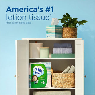 Puffs Basic Facial Tissue, Green, 124/Box, 24/Carton (PGC39346CT)