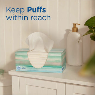 Puffs Basic Facial Tissue, Green, 124/Box, 24/Carton (PGC39346CT)