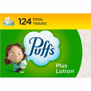 Puffs Basic Facial Tissue, Green, 124/Box (PGC39346BX)