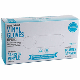 Remcoda Powder-Free Vinyl Gloves, 3 mil Thickness, Medium Size, 100/Box (RMLVIN101M)